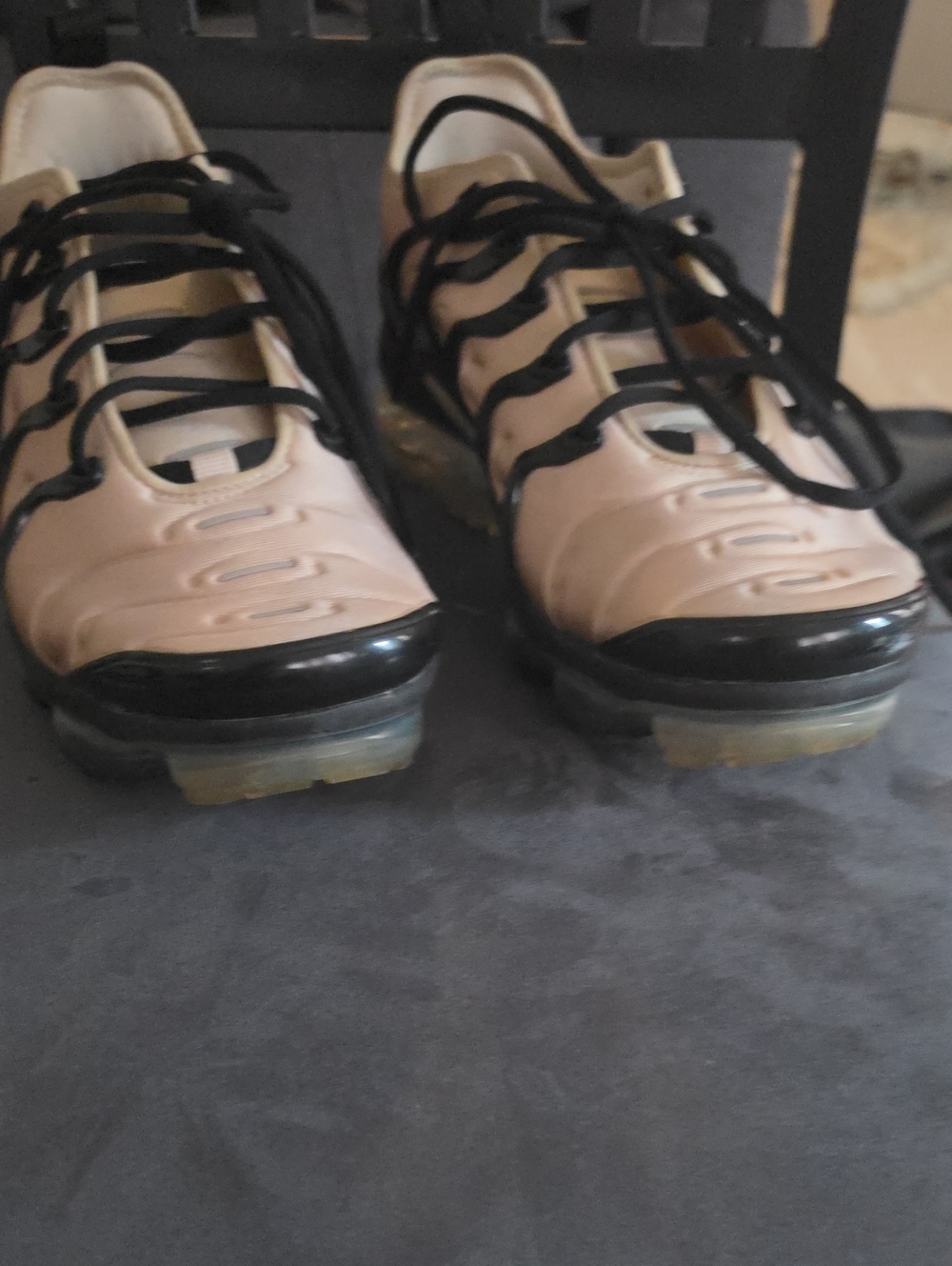 Mens Cream and Black Nike Vapor Max